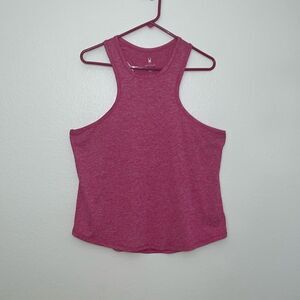 SPYDER Women's Cutout Racerback Tank Top Sz XL space Dye Pink